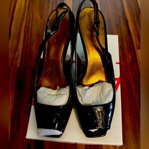Anne Klein Black Patent Shoe, Sz 10